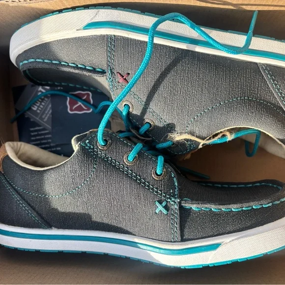 Twisted X Women's Shoes 6 brown turquoise WCA0029 - Picture 2 of 3